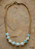 Boho Necklace, Choker Necklace, Amazonite, Natural Stone Beads